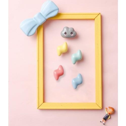 Lightning Lovely Ceramics Cartoon Kids Room Furniture Handles For Cabinets And Drawers Child Door Baby Cupboards Single Hole