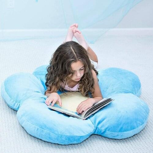 Floor Pillow Flower Shape Cushion Non-slip Bright Color Block Home Decoration Sofa Seating Cushion