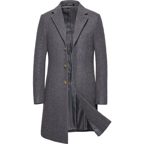 YF603 S-5XL New Fashion Autumn and Winter Clothing Long-style Large Size Cloak Overcoat Man Blends Coat
