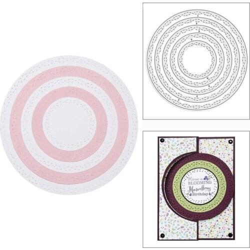 2021 New Nesting Stitched Lacy Circles Metal Cutting Dies for Scrapbooking Decor and Card Making Paper Craft Embossing No Stamps