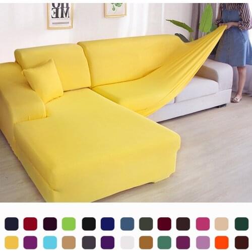 Solid Corner Sofa Covers Couch Slipcovers Elastica Material Sofa Skin Protector for Pets Chaselong Cover L Shape Sofa Armchair