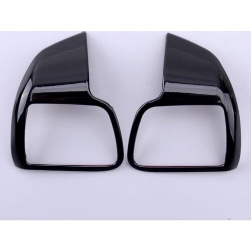 1Pair Black Steering Wheel Frame Trim Fit For Toyota Highlander Kluger 2014 2015 2016 2017 2018 2019