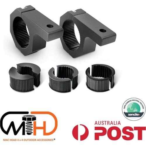 Pair 25mm-45mm Bullbar Tube Roll Mount Bracket Clamp LED Light Bar HID Holder