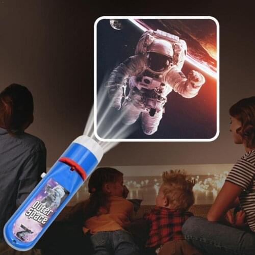Flashlight Projector Outer Space Sea World Animal Projection Puzzle Toy Education Parent-child Early Interaction Luminous Z2T0