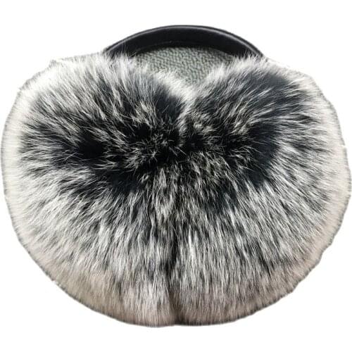 Direct Selling Winter Accessories Womens Autumn Winter Earmuffs Fur Ear Muffs Ladys Natural Fox Fur Earmuff