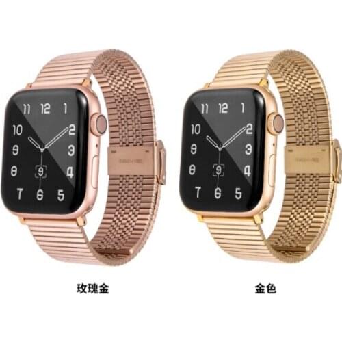 Luxury stainless steel strap for Apple Watch Series 6 SE 5 4 3 Bracelet Wristband for Apple Watch Band 38mm 42mm 40mm 44mm