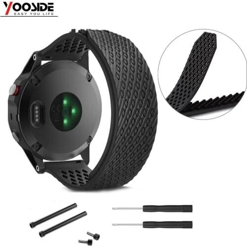 YOOSIDE 22mm Soft Silicone Watch Strap Band with Watch Lugs for Garmin Fenix 5/5 Plus/Forerunner 935 Wristband Replacement Strap