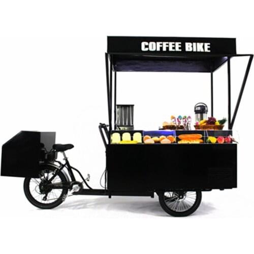 RL-T07A Modern Mobile Cargo Bike Adult Tricycle Outdoor Coffee Snack Fast Food Vending Cart