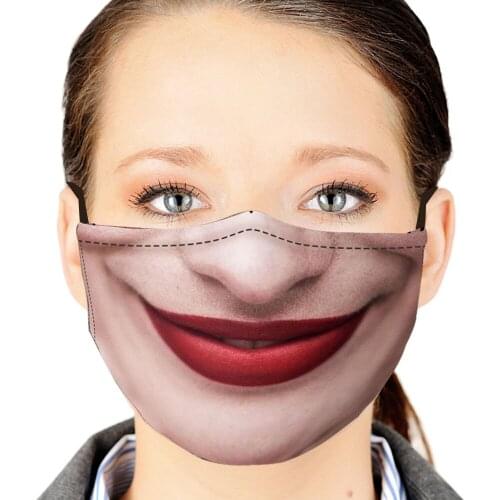 Funny Big Mouth Cosplay Halloween Christmas Women Men Masks Adult Face Dustproof Street Sports Breathable Party Mask Keep Warm