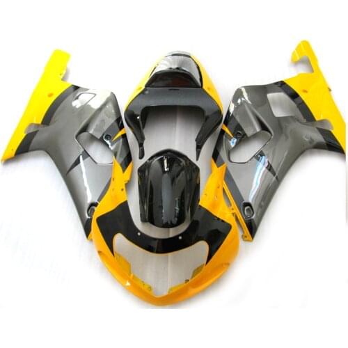 Brand new fairing kit for SUZUKI GSXR 600 750 2001 2002 2003, Black Yellow Fairings GSXR600 GSXR750 01 02 03 PL109
