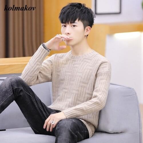 New Arrival Spring and Autumn Style Men Boutique Leisure Sweater Fashion Casual High Quality Solid Mens O-neck Trend Sweater