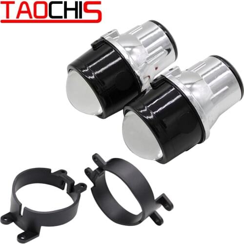 TAOCHIS Fog Light Lens Full Metal For Toyota Corolla RAV4 Camry Yaris Lexus 2.5 Bi Xenon Projector Lens Waterproof H8 H11 Bulbs