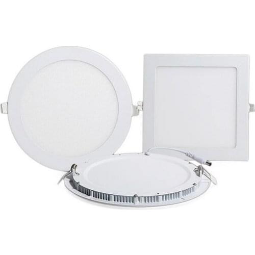 Ultra Thin Led Downlight 3W 4W 6W 9W 12W 15W 18W Round Square LED Panel Recessed Light 85-265V LED Ceiling Spot Lamp For Indoor