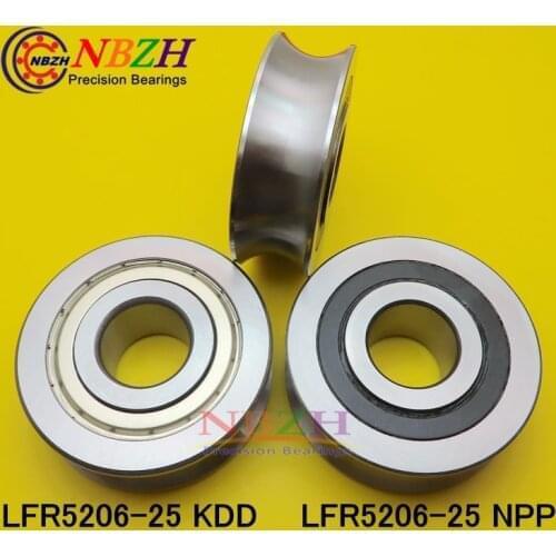 Z 25 MM track LFR5206-25 NPP LFR5206 KDD R5206-25 2RS Groove Track Roller Bearings 25*72*23.8 mm (Precision double row balls)