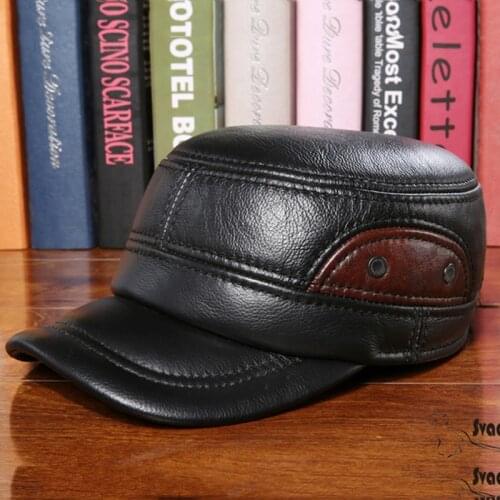 Svadilfari 2020 Adult Unisex Gorras Haisum Genuine cowskin Leather Mans Cap Womans Handsome Military Hats Caps Wholesale Price