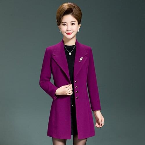 Spring Autumn Womens Elegant Trench Coats 5XL Ladies Long Sleeve Single Breasted Short Windbreaker Plus Size Female Outerwear