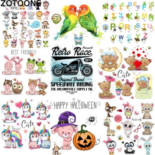 ZOTOONE Ironing Unicorn Clothing Sticker DIY Childrens Clothing Patch A High Elasticity Washing and Ironing Printing Hot Press