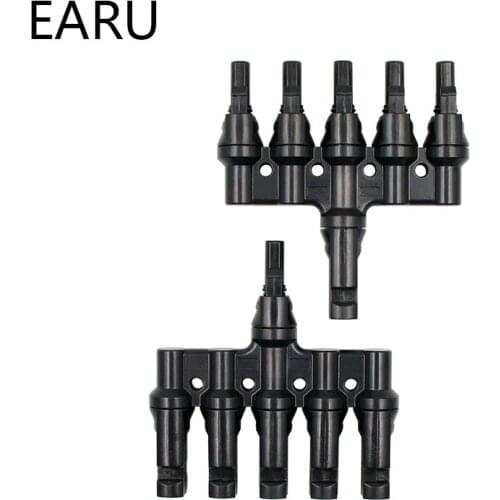 1Pairs x 5T Connector male female 5 Branch Solar Panel PV System Waterproof IP67 Connector module parallel connection