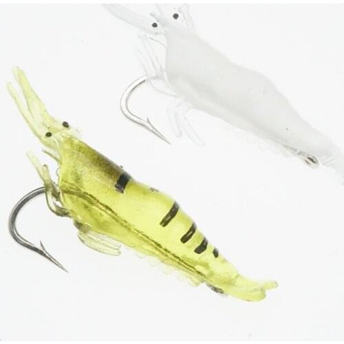 10 Pcs/Lot 4cm 1.3g Fishing Soft Shrimp Lure Pesca Leurre Peche Carp Jig Sabiki Fishing Lures China Isca Artificial L45