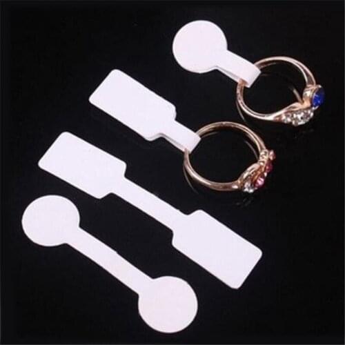 100pcs Practical Blank Ring Price Label Tags Jewelry Hang Size Sticker Necklace Ring Sticker Display Tags