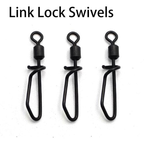 15PCS Carp Fishing Accessories Link Lock Swivels Carp Fishing Swivel Rings 360° rotation‘s Carp Fishing Casters Swivels For Carp