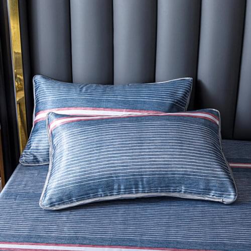 Silk Soft Pillowcase Cover 2pcs Pure Satin Bedding pillow Cover Rectangle Pillow Cases Bed Linings Multicolor