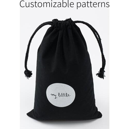 200PCS28*32cmOEM pure white cotton bag gift candy bag wedding party gift bag birthday supplies drawstring cotton gift bag