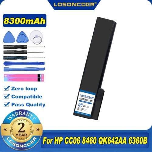8300mAh Laptop Battery For HP CC06 8460 QK642AA For ProBook 6360t Mobile Thin Client 6360b 6460b 6475b 6470b 6560b 6565b 6570b