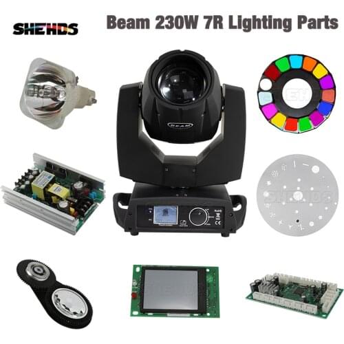 Beam 230W 7R Lighting Parts Lamp Power Supply Beenhive Prism Color Gobo Wheel Display Control Board