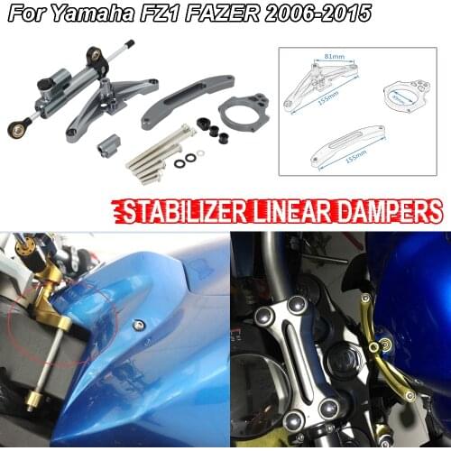 For Yamaha FZ1 FAZER Steering Damper Motorcycle Accessories Bracket Set Stabilizer Linear Dampers Mounting Support 2006-2015