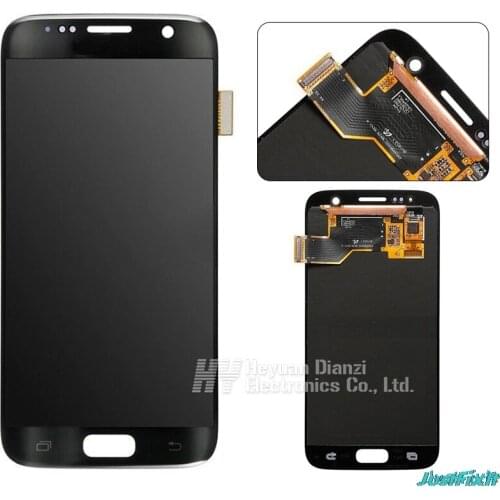 Super AMOLED For Samsung Galaxy S7 g930v Burn-in shadow Lcd Display With Touch Screen Digitizer 6.2'' with frame