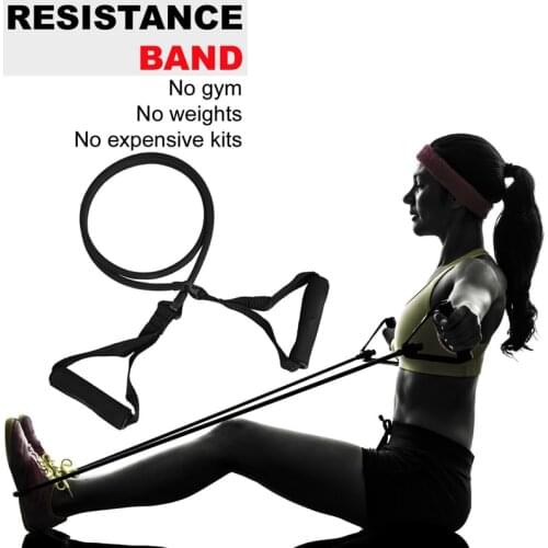 120cm 1 tube TPE Elastic Resistance Bands Rubber Yoga Band For Fitness Training Workout Equipments Home Gym Pull Rope