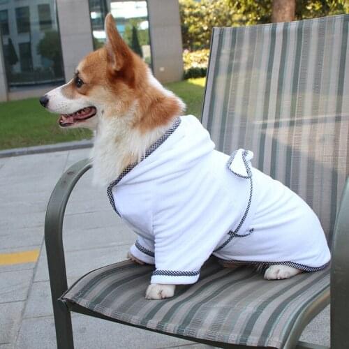 Pet Dog Bathrobe Dog Pajamas Sleeping Clothes Soft Pet Bath Drying Towel Clothes for for Puppy Dogs Cats Pet Accessories Soft