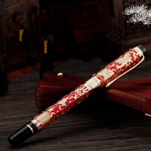 Jinhao 5000 Dragon Ink Pen In Fountain Pen High Quality Luxury Office for Writing Metal Pluma Fuente Caneta Tinteiro Golden Nib