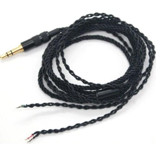 3.5mm Gold Plated Jack Earphones Cable 8 Strands Cable Wire for Earphones DIY Audio Cable