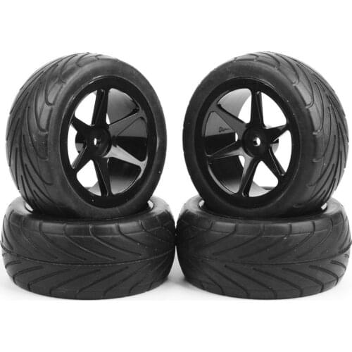 90mm RC Car 1/10 Scale On Road Buggy Tire Wheels Rims 12mm Hex 4pcs Set For HSP HPI Racing Parts Accessories