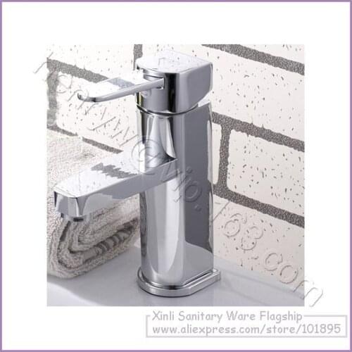 L16318 - Luxury Deck Mounted Chrome Color Hot & Cold Brass Basin Tap