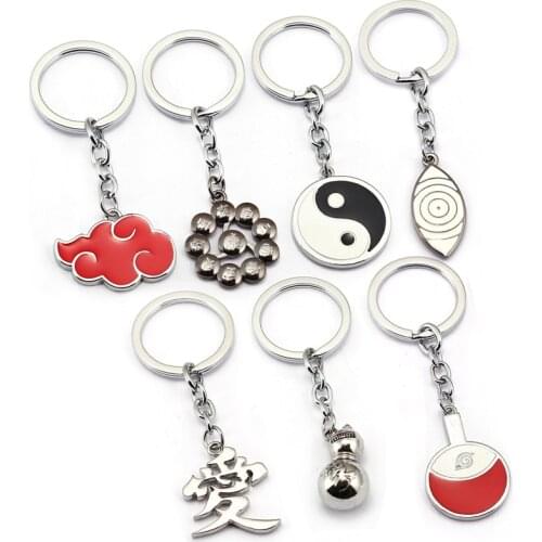 2021 Fashion Narutos Sandstorm i Gaara Love Character Accessorie Keychain Figures Anime Toys for Children Keychain Men Men Gifts