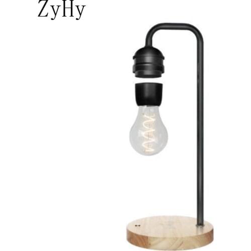 Novelty LED Magnetic Levitation Bulb Floating Desk Lamp Magic Black Tech Wireless Charger For Home Christmas Gift Night Light