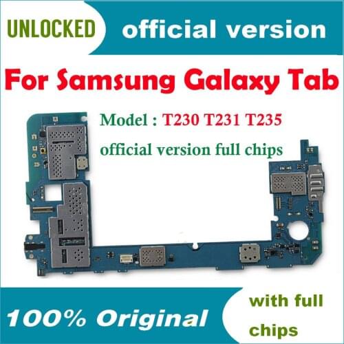 Original Motherboard For Samsung Galaxy Tab 4 T230 T231 T235 WIFI 3G 4G Unlocked Mainboard Android Logic Board Tested Good Plate