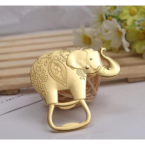 Golden Elephant Shape Bottle Opener Creative Wedding Gifts for Guests Small Beer Opener Gift Tools Kitchen Accessories
