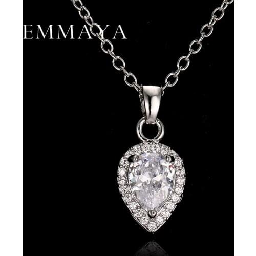 Emmaya Water Drop Crystal Necklace Pendants High Quality Fashion Women Necklace Pear Cut Zircon Jewelry