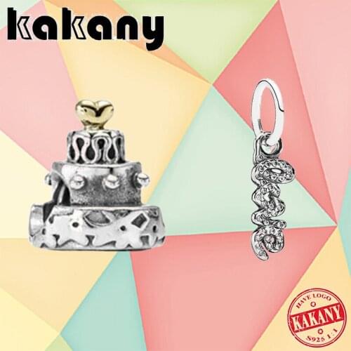 2021 New High-quality 925 Silver Love Pendant Signature, The Charm Of Wedding Cakes, Suitable For Making Diy Bracelets For Girls