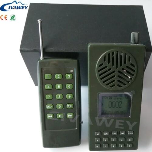 80 -120m Remote control hunting bird sound mp3 player speaker 130dB portable bird caller with timer 1800mah battery