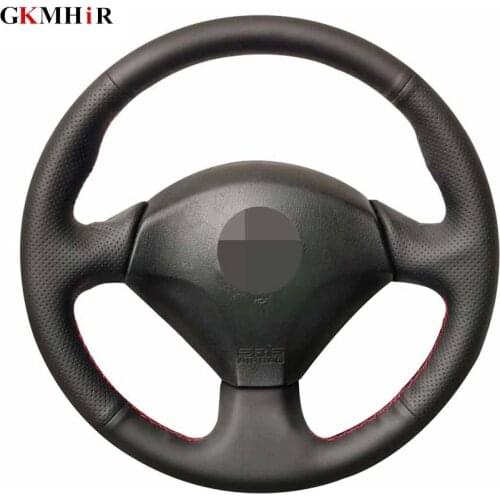 Hand-stitched Black Artificial Leath Car Steering Wheel Cover for Honda Acura RSX Type-S 2005 S2000 2000-2008 Civic Si 2002-2004