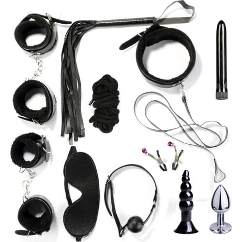 Sex Toys For Couples Bondage Vibrators Set Kit SM Restraint BDSM Slave Anal Plug Vibrator Flirt Games Erotic Toys for Women Men