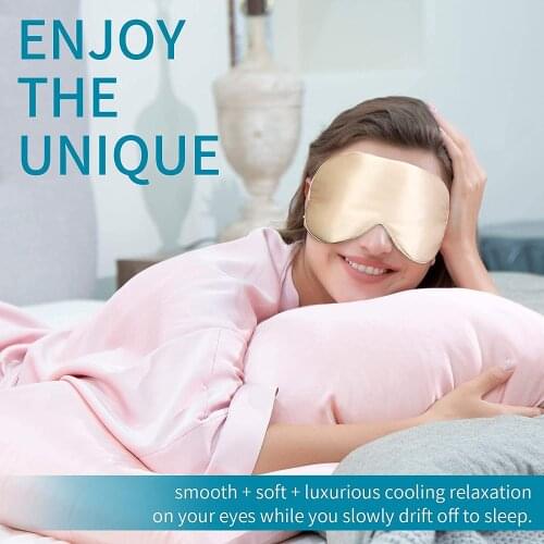 22 Momme Silk Eye Mask Sleep Mask Blindfold Super Smooth Sleeping Mask For The Night Women Men Aduld Relax Soft Nap Eye Cover