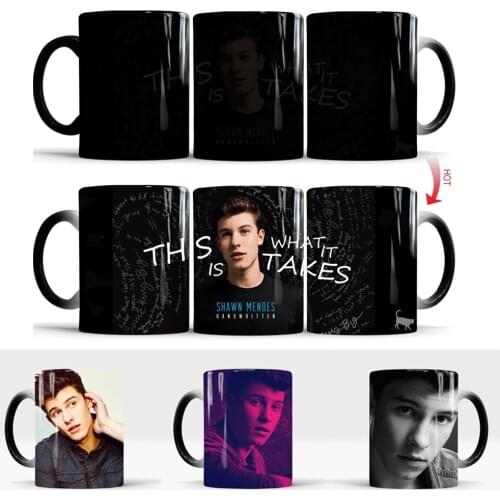 Shawn Mendes Mugs Coffee Mug Friend Gifts Novelty Heat Reveal Cup Heat Changing Color Magic Mug Tea Cups