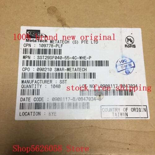 SST29SF040-55-4C-WHE SST39VF010-70-4C-WH TSOP 100% new original 10PCS/LOT STOCK