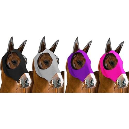 Pet Supplies Horse Face Mask Horse Face Mosquito Hood Anti-Mosquito Fly Mask Equestrian Mask